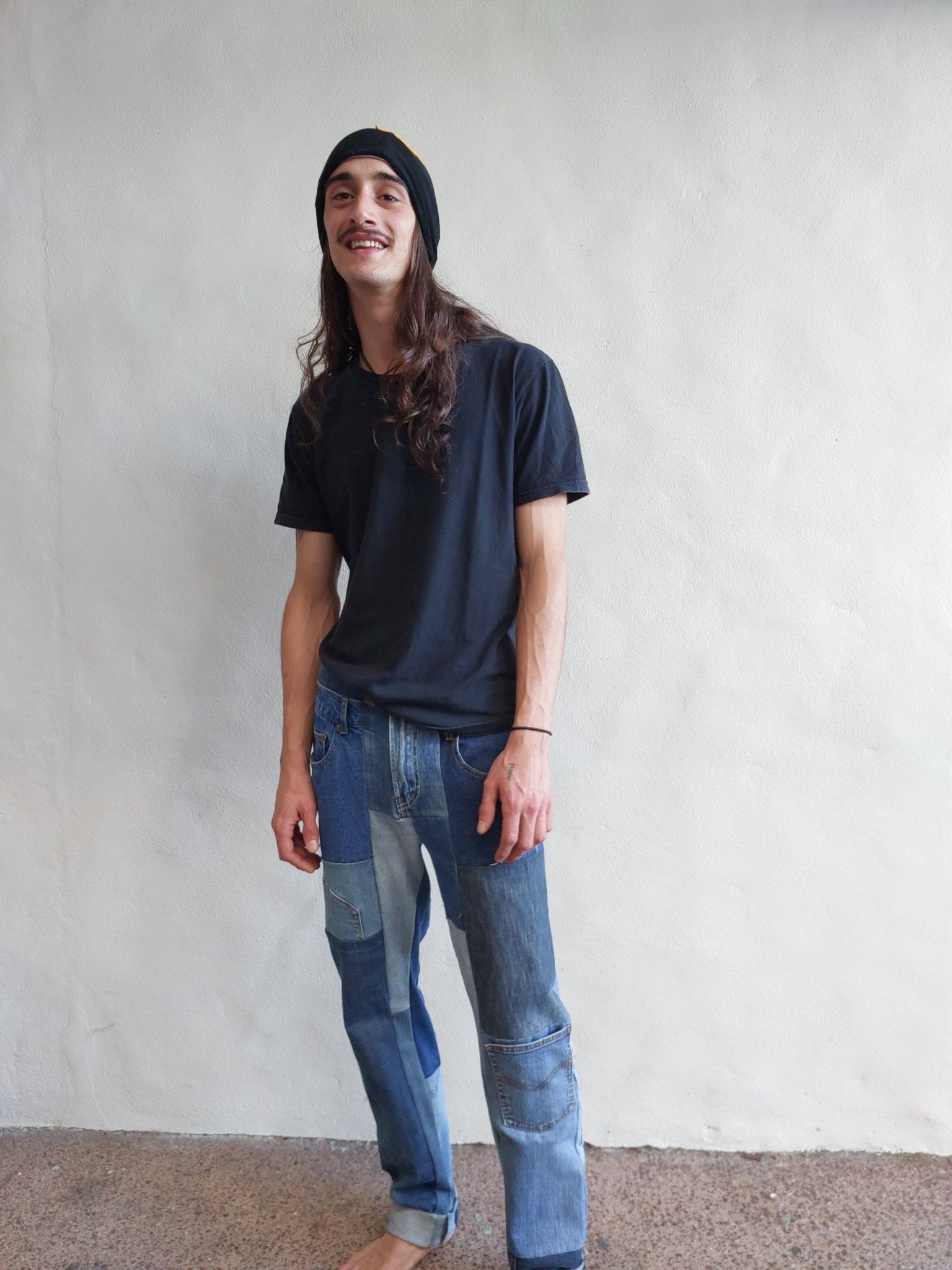 Mens patchwork jeans - Heke design