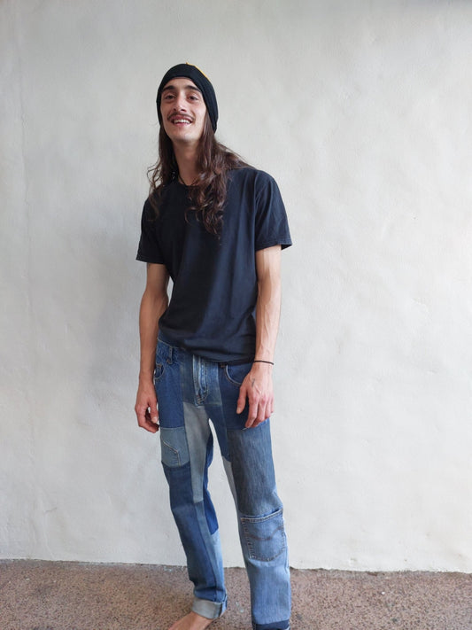 Mens patchwork jeans - Heke design