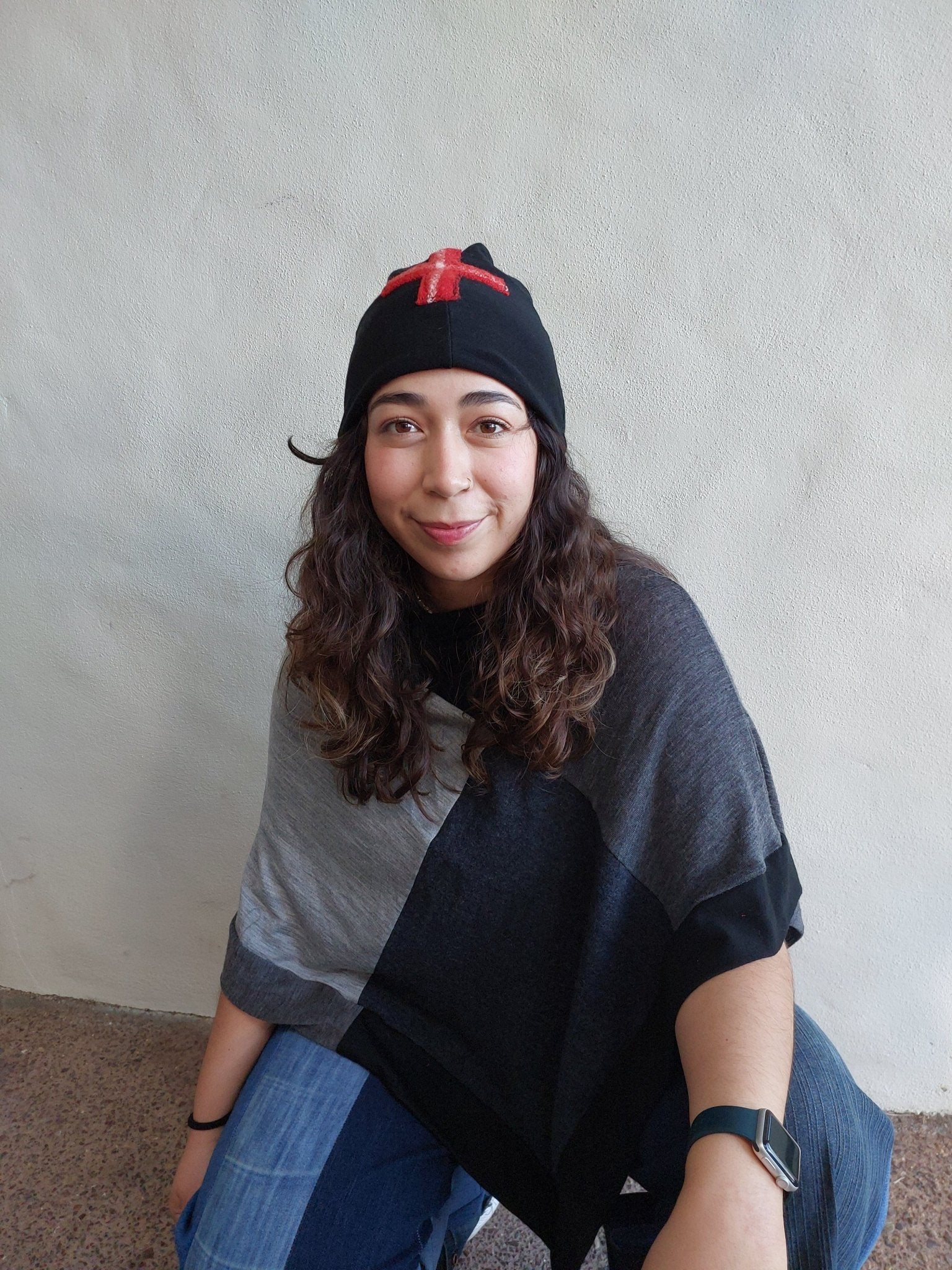 Merino reversible beanie/ hat - Heke design