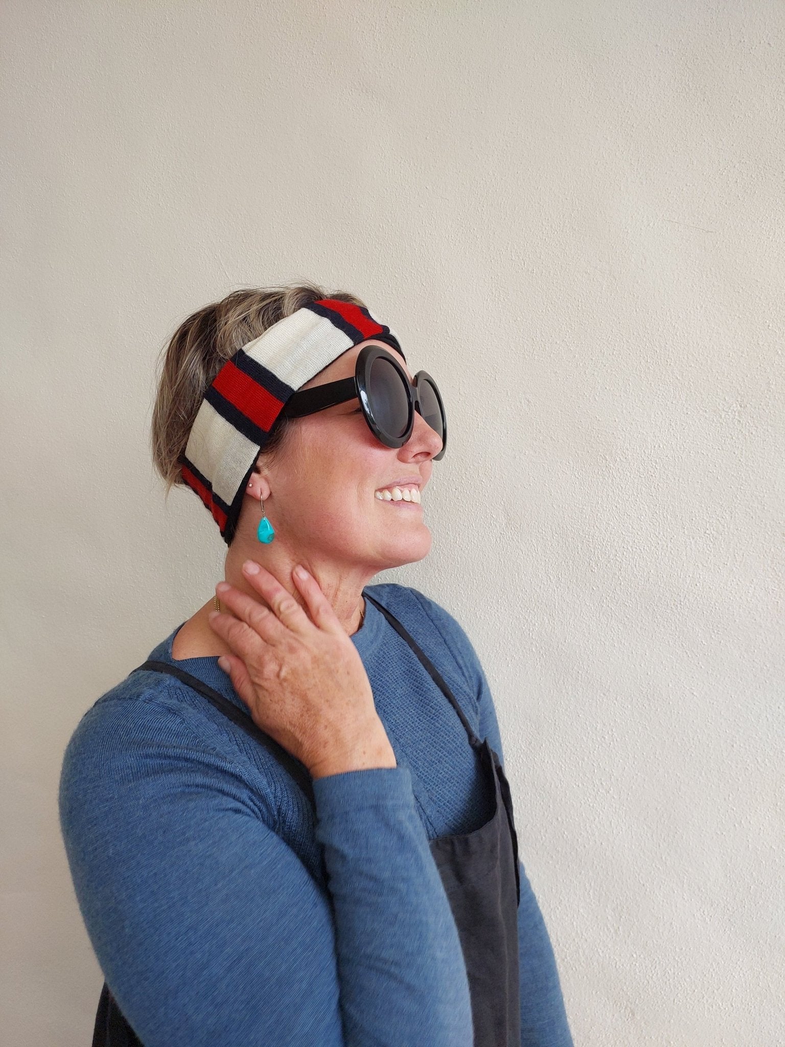 Merino reversible Neckwarmer/Headband - Heke design