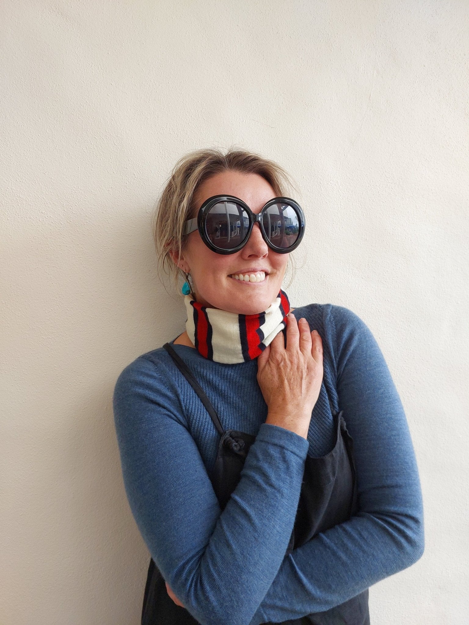 Merino reversible Neckwarmer/Headband - Heke design